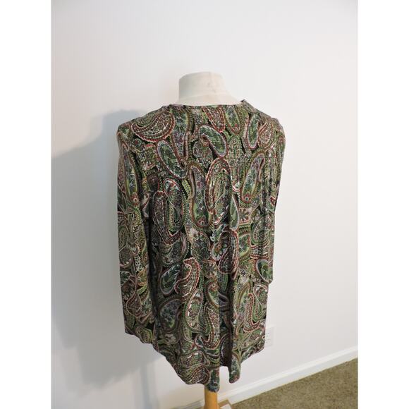 J. Jill Long Sleeve Paisley Top - Picture 3 of 6